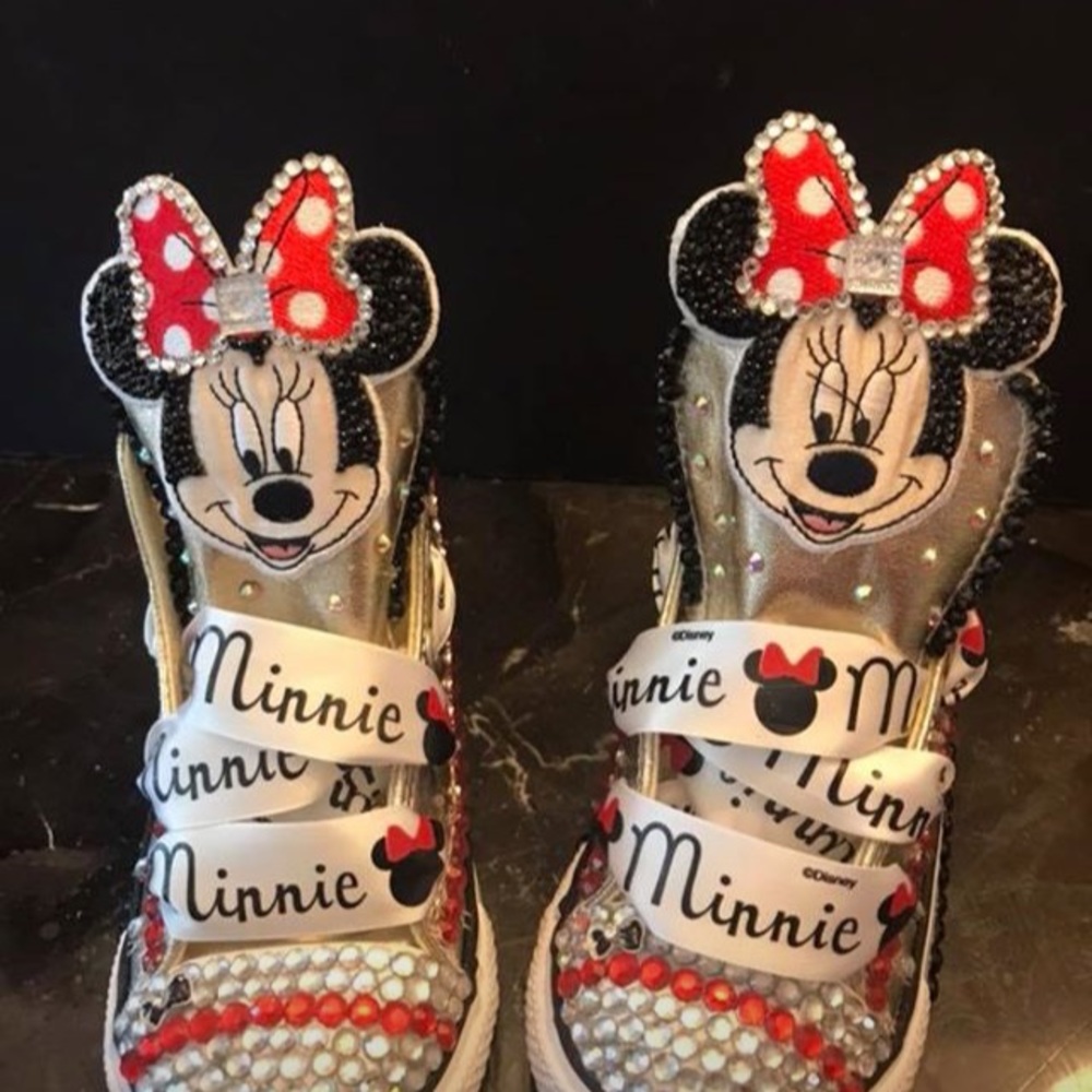 Made to order Minnie Mouse bling Converse